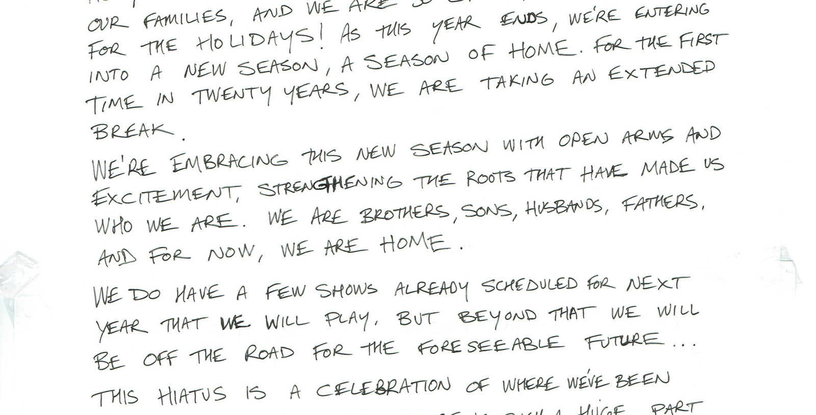 Home, For Now - A Break